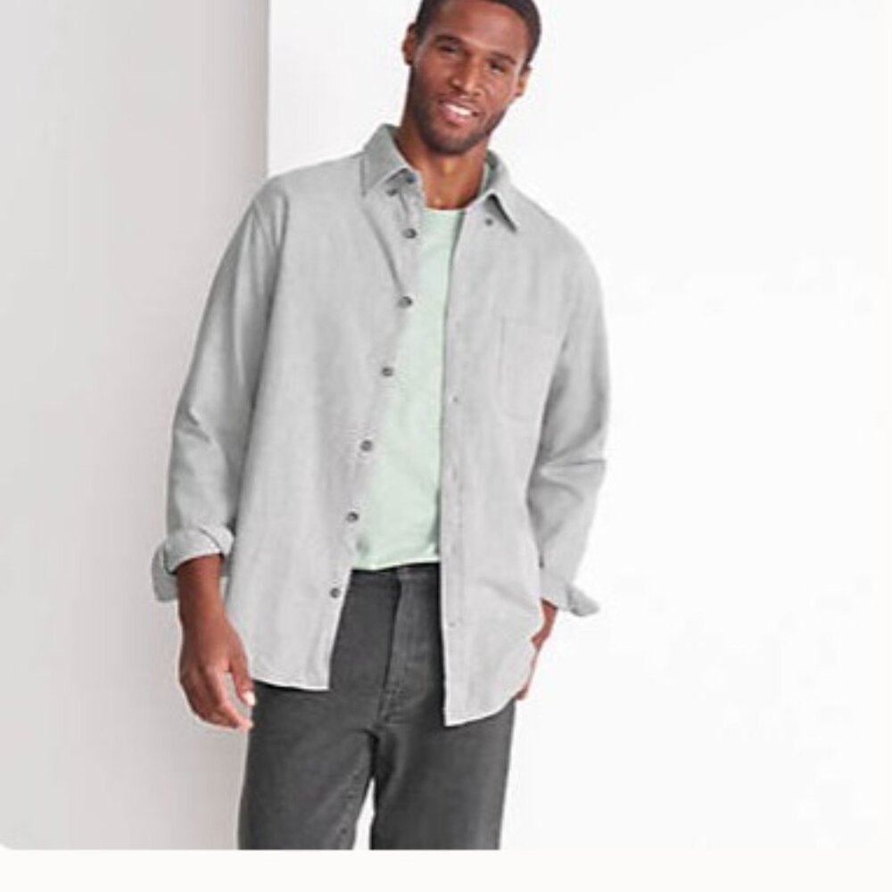 Lands' End 100% Cotton Large Tall Men's Flagship Flannel Shirt